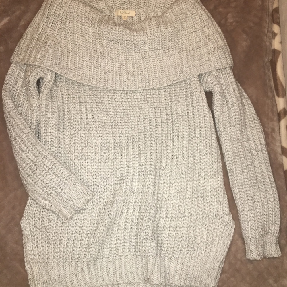 Cold Shoulder sweater dress or long top